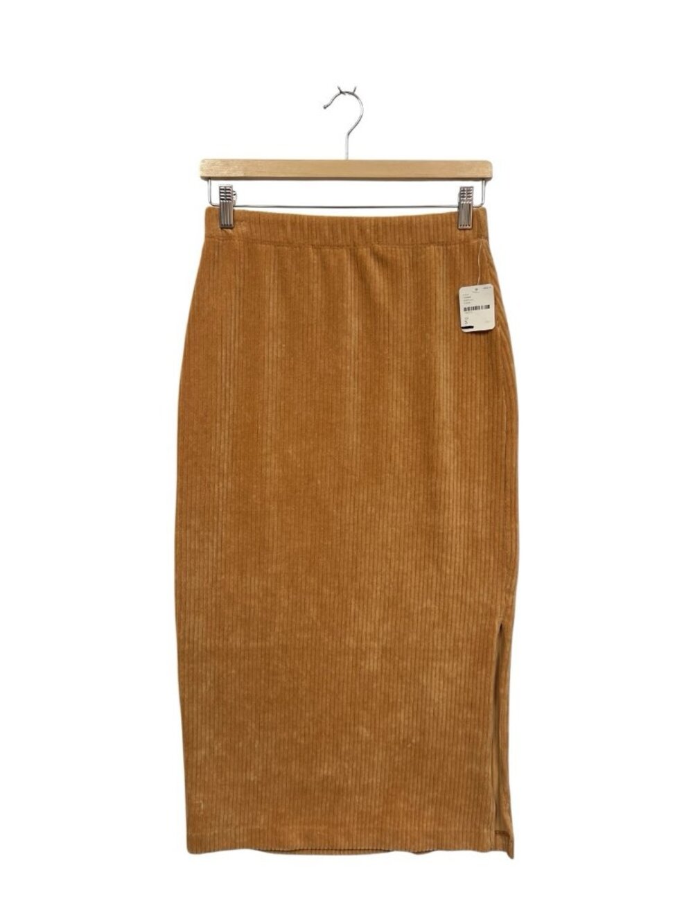 Free People Helen Corduroy Midi Skirt Size S Small Bronze Brown